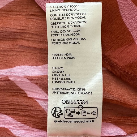 Anthropologie The Marais Printed Chiffon Maxi Dress in Medium Orange | XL | NWT - Picture 11 of 15